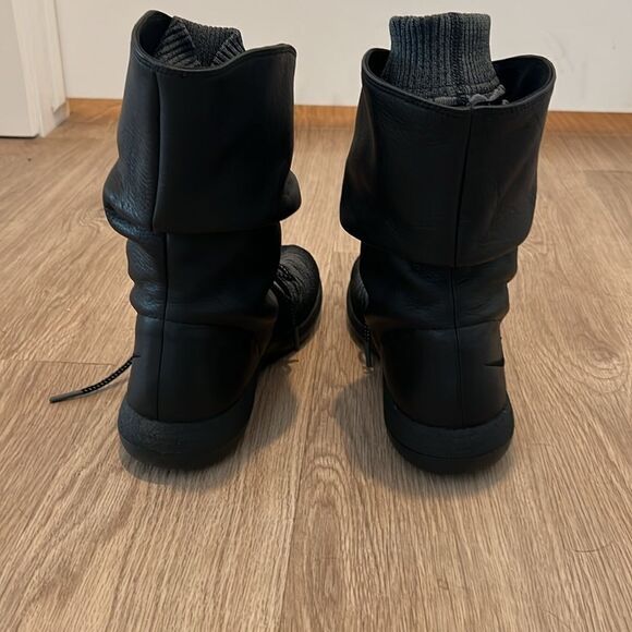 Nike Womens Roshe Two Hi Flyknit Slouch Leather Boots Size 10, Black Gray 861708 - Picture 5 of 15